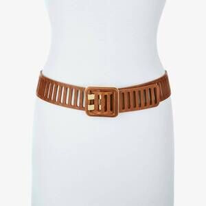 NEW BRAVE LEATHER women's jaliyah bridle belt in brandy